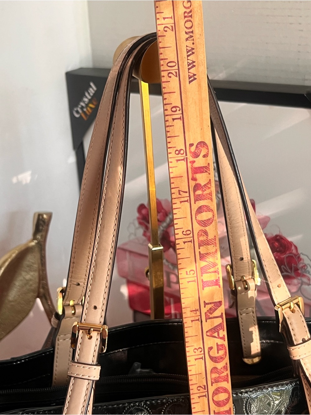 Michael Kors Black Patent with Neutral Leather Handles tote bag - Picture 11 of 17